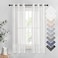 NICETOWN Linen Sheer Curtains Flax Texture for Bedroom Windows Grommet Semi Sheer Vertical Drapes Privacy with Light Filter for Nursery White 36 Wide by 63 Long 2 Pieces