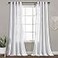 Lush Decor Hygge Stripe Window Curtain Panel Pair 95 Long x 52 Wide Navy White