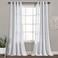 Lush Decor Hygge Stripe Window Curtain Panel Pair 95 Long x 52 Wide Navy White