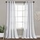 Lush Decor Hygge Stripe Window Curtain Panel Pair 95 Long x 52 Wide Navy White