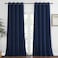 NICETOWN Blackout Curtain Panel Home Decoration Light Blocking Room Darkening DrapeDrapery for Nursery Room Ring Top Navy 52 inches Wide by 95 inches Long 1 PC