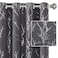 H.VERSAILTEX HVERSAILTEX Blackout Curtains for Bedroom Foil Print Twig Tree Branch Thermal Insulated Grommet Curtains Light Blocking Thick Soft Window Curtains for Living 52 x 84 Inch 2 Panels Charcoa