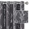 H.VERSAILTEX HVERSAILTEX Blackout Curtains for Bedroom Foil Print Twig Tree Branch Thermal Insulated Grommet Curtains Light Blocking Thick Soft Window Curtains for Living 52 x 84 Inch 2 Panels Charcoa