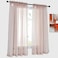 DONREN 2 Panels Solid Color Blush Pink Sheer Curtains Elegant Rod Pocket Window Voile Panels Drapes for Bedroom Living Room 52X54 Inches