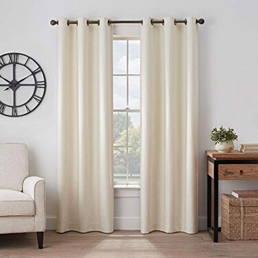 Eclipse Gabriella Grommet Top Curtains for Bedroom Single Panel 40 x 84 Ivory