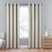 Eclipse Cara Grommet Top Curtains for Bedroom Single Panel 50 x 84 Linen