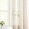 Treatmentex Linen Sheer Curtains 45inch Natural Beige Semi Sheer Curtain Panels for Small Windows Rustic Farmhouse Privacy Window Treatment Set Grommet Top 2pcs 52 Width