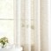 Treatmentex Linen Sheer Curtains 45inch Natural Beige Semi Sheer Curtain Panels for Small Windows Rustic Farmhouse Privacy Window Treatment Set Grommet Top 2pcs 52 Width