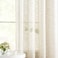 Treatmentex Linen Sheer Curtains 45inch Natural Beige Semi Sheer Curtain Panels for Small Windows Rustic Farmhouse Privacy Window Treatment Set Grommet Top 2pcs 52 Width