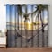 Jekeno Ocean Beach Palm Trees Blackout Curtains Sea Sky Sunshine Seascape Decor for Home Bedroom Living Room Grommet Window Drapes 2 Panel Set 52x84