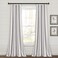 Lush Decor Farmhouse Stripe Yarn Dyed Cotton Window Curtain Panel Pair 42 W x 84 L Gray Classic Modern Rustic Charm Eco Friendly Cotton Fabric