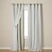 TOWN & TOWN COUNTRY LUXE Talia Double Layer Indoor Curtains Sheer and Room Darkening Blackout Grommet Top Energy Efficient 2Pack Set 52x120 Sand