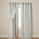 TOWN & TOWN COUNTRY LUXE Talia Double Layer Indoor Curtains Sheer and Room Darkening Blackout Grommet Top Energy Efficient 2Pack Set 52x120 Sand