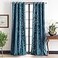 Martha Stewart Sherwood Velvet Grommet Window Curtain Panel Pair 95 Teal
