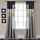Lush Decor Night Sky Window Curtain Panel Single 42W x 84L Black Gold Sequin Backdrop Curtain Room Darkening Curtains For Bedroom Glam Decor