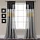 Lush Decor Night Sky Window Curtain Panel Single 42W x 84L Black Gold Sequin Backdrop Curtain Room Darkening Curtains For Bedroom Glam Decor