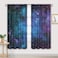 Cinbloo Kids Outer Space Sheer Galaxy Curtains Rod Pocket 41W x 62L Inch Universe Blue Planet Nebula Fantasy Starry Sky Star Boys Bedroom Decor Living Room Thin Window Drapes Fabric 2 Panels