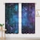 Cinbloo Kids Outer Space Sheer Galaxy Curtains Rod Pocket 41W x 62L Inch Universe Blue Planet Nebula Fantasy Starry Sky Star Boys Bedroom Decor Living Room Thin Window Drapes Fabric 2 Panels