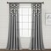 Lush Decor Boho Pom Pom Tassel Linen Textured Window Curtain Panel Single 52 W x 95 L Gray