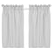 Cackleberry Home Alloy Gray and White Ticking Stripe Cafe Curtains Woven Cotton 28 Inches W x 30 Inches L Set of 2