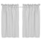 Cackleberry Home Alloy Gray and White Ticking Stripe Cafe Curtains Woven Cotton 28 Inches W x 30 Inches L Set of 2