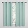 NICETOWN Aqua Blue Room Darkening Curtains for Kitchen Window Treatment Thermal Insulated Solid Grommet CurtainsDrapes Bedroom Set of 2 42 inches Wide by 63 Long
