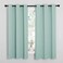 NICETOWN Aqua Blue Room Darkening Curtains for Kitchen Window Treatment Thermal Insulated Solid Grommet CurtainsDrapes Bedroom Set of 2 42 inches Wide by 63 Long