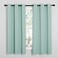 NICETOWN Aqua Blue Room Darkening Curtains for Kitchen Window Treatment Thermal Insulated Solid Grommet CurtainsDrapes Bedroom Set of 2 42 inches Wide by 63 Long