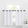 NICETOWN Small Window Curtain Panel Grommet Valance Solid Thermal Insulated Tier Drape Short Kitchen Curtains 2 Panels Pure White 34 inches Width x 36 inches Length
