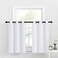 NICETOWN Small Window Curtain Panel Grommet Valance Solid Thermal Insulated Tier Drape Short Kitchen Curtains 2 Panels Pure White 34 inches Width x 36 inches Length