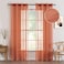 MIULEE 2 Panels Burnt Orange Semi Sheer Window Curtains Elegant Grommet Top Window Voile DrapesTreatment Linen Textured Panels for Bedroom Living Room Fall Decor 54X84 Inches