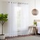 Eclipse Kiara Modern Sheer Voile Light Filtering Grommet Window Curtains for Bedroom 2 Panels 54 in x 84 in White