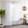 Eclipse Kiara Modern Sheer Voile Light Filtering Grommet Window Curtains for Bedroom 2 Panels 54 in x 84 in White