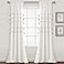 Lush Decor Farmhouse Boho Stripe Woven Tassel Yarn Dyed Cotton Blend Window Curtain Panels Pair 42 W x 95 L Ivory Black Striped Living Room Curtains