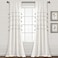 Lush Decor Farmhouse Boho Stripe Woven Tassel Yarn Dyed Cotton Blend Window Curtain Panels Pair 42 W x 95 L Ivory Black Striped Living Room Curtains