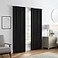 Eclipse Langley Solid Tripleweave Room Darkening Rod Pocket Window Curtains 2 Panels 52 in x 95 in Black