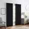 Eclipse Langley Solid Tripleweave Room Darkening Rod Pocket Window Curtains 2 Panels 52 in x 84 in Black