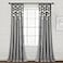 Lush Decor Boho Pom Pom Tassel Linen Textured Window Curtain Panel Single 52 W x 84 L Gray