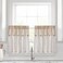 Lush Decor Linen Button Farmhouse Kitchen Tier Curtain Set Pair 29 W x 24 L Linen