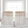 Lush Decor Linen Button Farmhouse Kitchen Tier Curtain Set Pair 29 W x 24 L Linen
