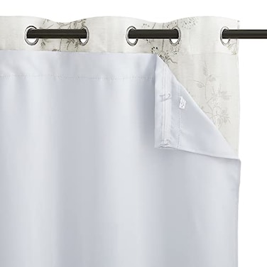 KGORGE White Blackout Curtain Liners Thermal Insulated Rod Pocket Drapes for 95 inch Long CurtainsBedroom Window Hooks Included W 27 x L 92 per Panel 1 Pair Grayish White