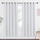 NICETOWN Room Darkening Curtain for Living Room Easy Care Solid Thermal Insulated Grommet Light Blocking Modern Window Curtain Drape for Bedroom 1 Panel 66 by 72 Greyish White