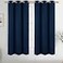 Diraysid Navy Blue Grommet Blackout Curtains for Bedroom Thermal Insulated Room Darkening Curtains Drapes 38 x 63 2 Panels