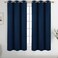 Diraysid Navy Blue Grommet Blackout Curtains for Bedroom Thermal Insulated Room Darkening Curtains Drapes 38 x 63 2 Panels