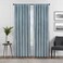 Eclipse Absolute Zero Harper Velvet Blackout Thermal Insulated Rod Pocket Curtains for Bedroom Single Panel 50 x 95 Blue