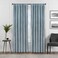 Eclipse Absolute Zero Harper Velvet Blackout Thermal Insulated Rod Pocket Curtains for Bedroom Single Panel 50 x 95 Blue