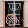 Lush Decor Basketball Game Window Curtain Panel Set Pair 52 W x 84 L Black Orange Kids Sports Themed Curtains