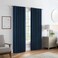 Eclipse Langley Solid Tripleweave Room Darkening Rod Pocket Window Curtains 2 Panels 52 in x 84 in Navy
