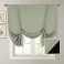 H.VERSAILTEX HVERSAILTEX 100 Blackout Tie Up Curtains Sage Green Curtain Drape for Bedroom Short Privacy Bathroom Balloon Window Shade Rod Pocket Curtain for Window Covering 42 Wide 1 Panel Light Sage