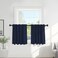PONY DANCE Small Window Curtains 36 inch Length Short Kitchen Curtain Tiers Rod Pocket Blackout Panels for BasementBedroom W 42 x L 36 Navy Blue 2 Pieces
